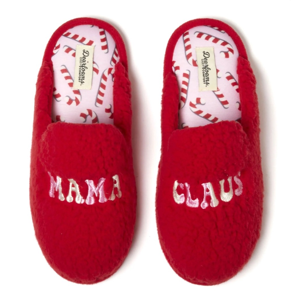 Dearfoams Mama Claus Scuff Slippers; size: various
